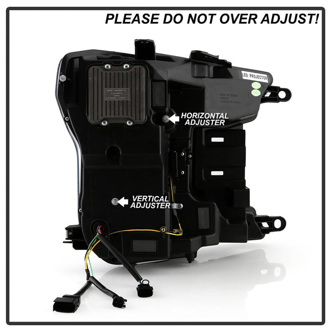 Black High Power LED Module (High Beam And Low Beam) Equipped Headlights <br>18-20 Ford F-150