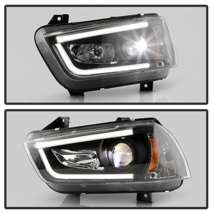 Black High Power LED Module ( Low Beam ) Equipped Headlights <br>11-14 Dodge Charger