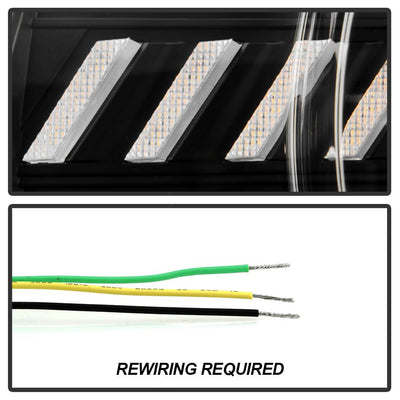 Sequential LED Switchback Turn Signal Lights Black Projector Headlights <br>10-13 Chevrolet Camaro