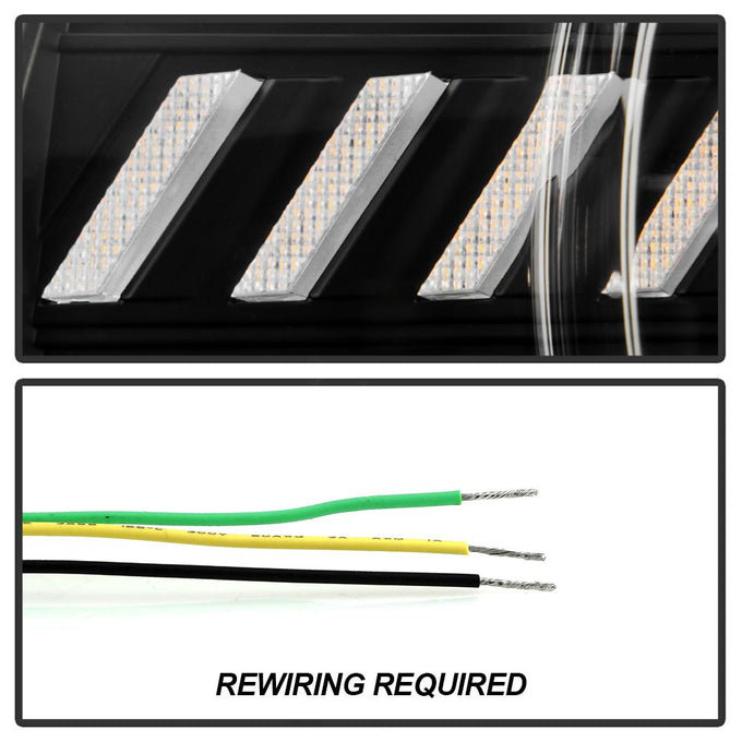 Sequential LED Switchback Turn Signal Lights Black Projector Headlights <br>10-13 Chevrolet Camaro