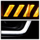 Sequential LED Switchback Turn Signal Lights Black Projector Headlights <br>10-13 Chevrolet Camaro