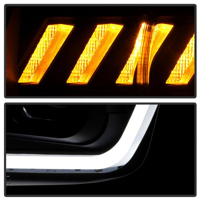Sequential LED Switchback Turn Signal Lights Black Projector Headlights <br>10-13 Chevrolet Camaro