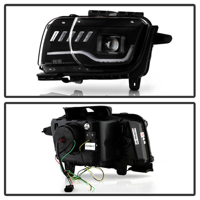 Black High Power LED Module ( Low Beam ) Equipped Headlights <br>10-13 Chevrolet Camaro