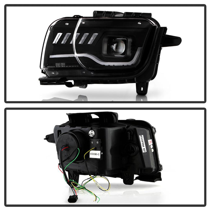 Black High Power LED Module ( Low Beam ) Equipped Headlights <br>10-13 Chevrolet Camaro