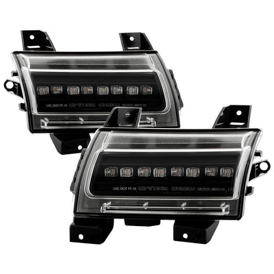 Sequential LED Turn Signal Lights Black Front Fender LED Lights <br>18-20 Jeep Wrangler 18 Jeep Wrangler JK