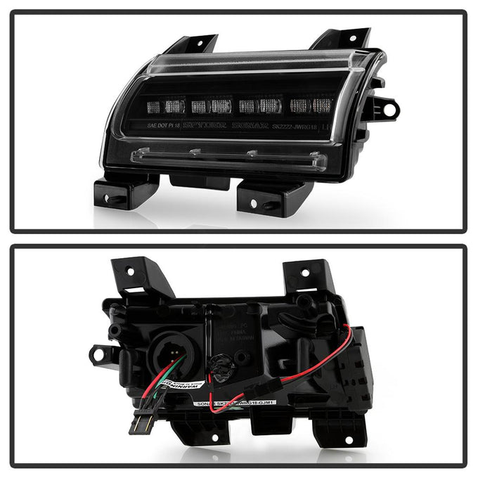 Sequential LED Turn Signal Lights Black Front Fender LED Lights <br>18-20 Jeep Wrangler 18 Jeep Wrangler JK