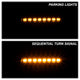 Sequential LED Turn Signal Lights Black Front Fender LED Lights <br>18-20 Jeep Wrangler 18 Jeep Wrangler JK