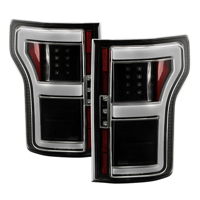 Black LED Tail Lights <br>18-20 Ford F-150