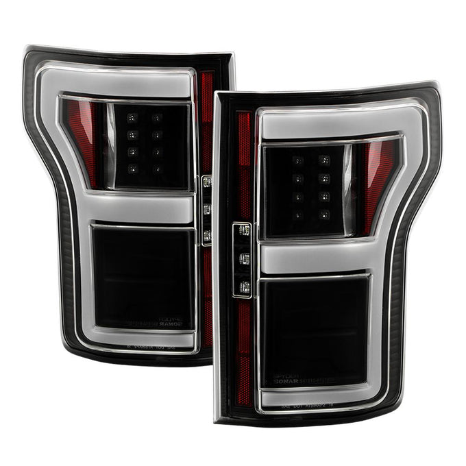 Black LED Tail Lights <br>18-20 Ford F-150