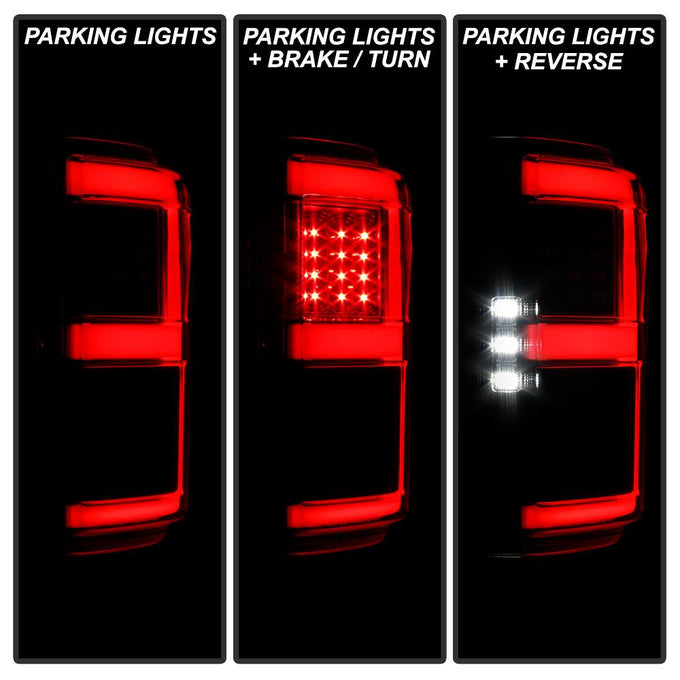 Black LED Tail Lights <br>18-20 Ford F-150