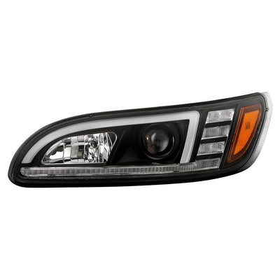 Sequential LED Turn Signal Lights Black Projector Headlights <br>08-19 Peterbilt 325, 07-20 330, 05-10 330, 10-20 337