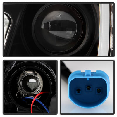 Sequential LED Turn Signal Lights Black Projector Headlights <br>08-19 Peterbilt 325, 07-20 330, 05-10 330, 10-20 337