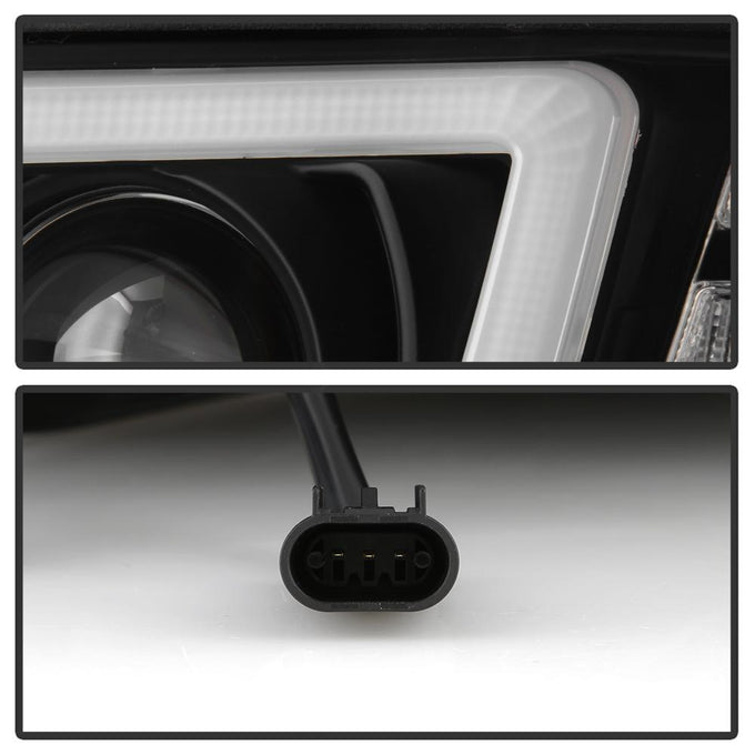 Sequential LED Turn Signal Lights Black Projector Headlights <br>08-19 Peterbilt 325, 07-20 330, 05-10 330, 10-20 337