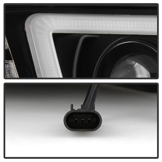 Sequential LED Turn Signal Lights Black Projector Headlights <br>08-19 Peterbilt 325, 07-20 330, 05-10 330, 10-20 337