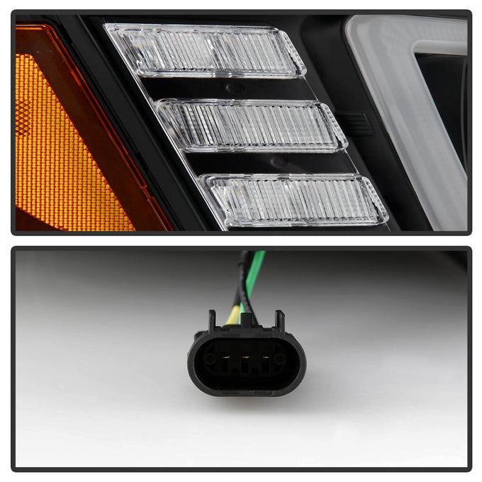 Sequential LED Turn Signal Lights Black Projector Headlights <br>08-19 Peterbilt 325, 07-20 330, 05-10 330, 10-20 337