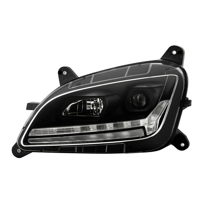 Sequential LED Turn Signal Lights Black Projector Headlights <br>13-19 Peterbilt 579 11-18 Peterbilt 589