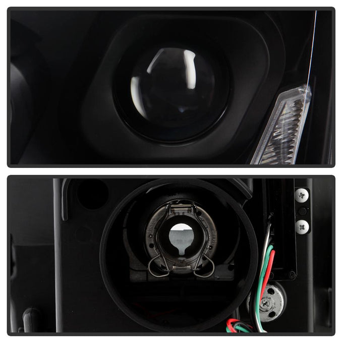 Sequential LED Turn Signal Lights Black Projector Headlights <br>13-19 Peterbilt 579 11-18 Peterbilt 589