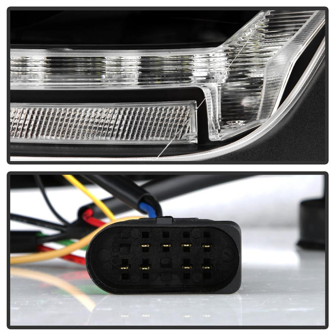 Sequential LED Turn Signal Lights Black Projector Headlights <br>13-19 Peterbilt 579 11-18 Peterbilt 589
