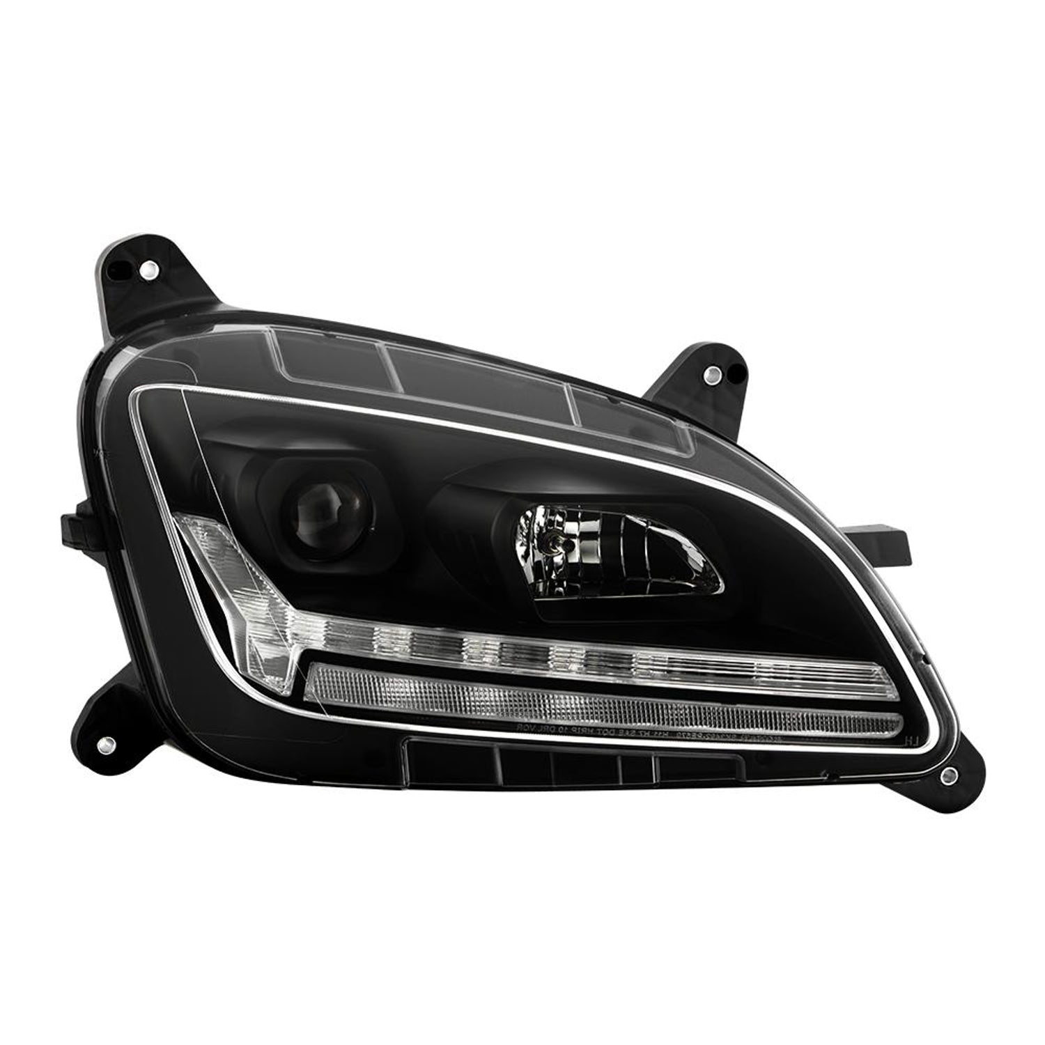 Sequential LED Turn Signal Lights Black Projector Headlights <br>13-19 Peterbilt 579 11-18 Peterbilt 589