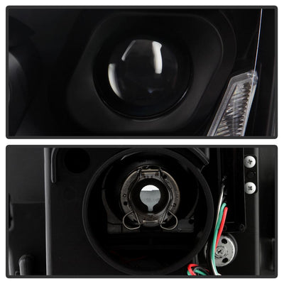 Sequential LED Turn Signal Lights Black Projector Headlights <br>13-19 Peterbilt 579 11-18 Peterbilt 589