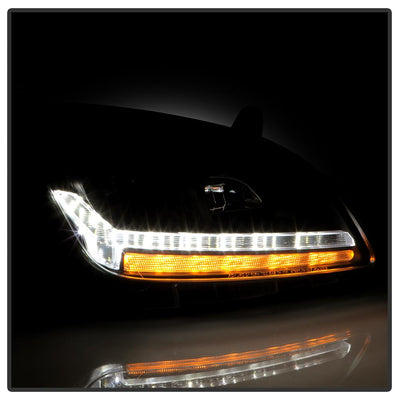 Sequential LED Turn Signal Lights Black Projector Headlights <br>13-19 Peterbilt 579 11-18 Peterbilt 589