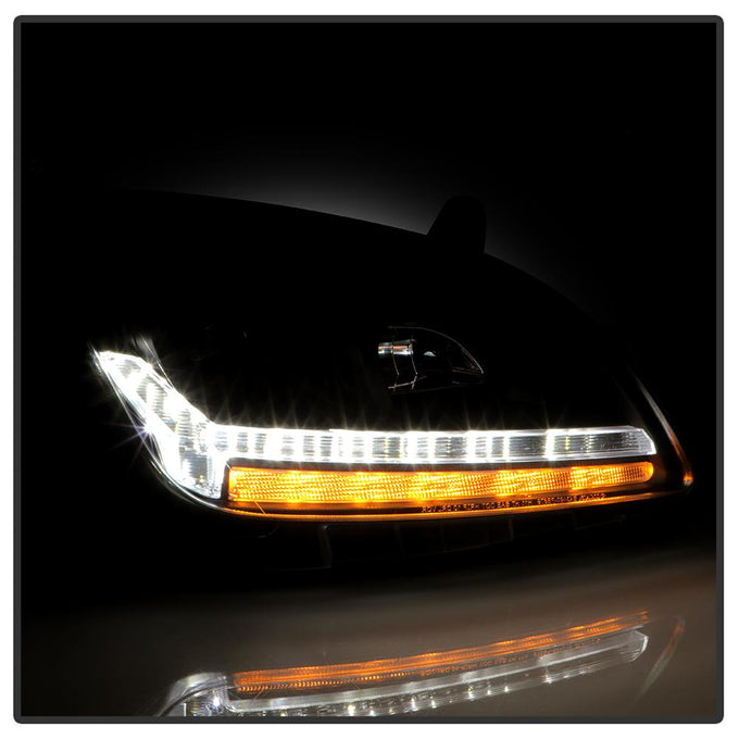 Sequential LED Turn Signal Lights Black Projector Headlights <br>13-19 Peterbilt 579 11-18 Peterbilt 589