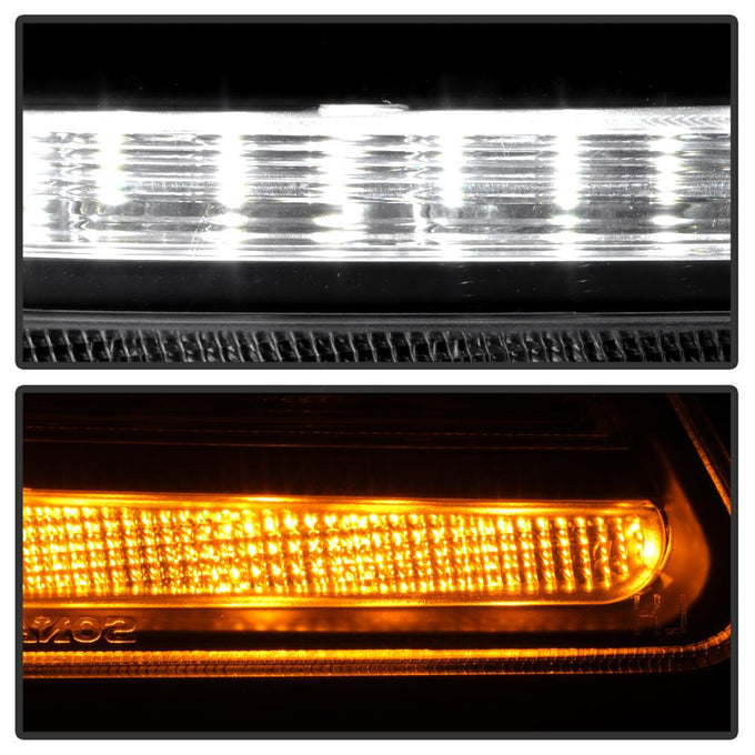 Sequential LED Turn Signal Lights Black Projector Headlights <br>13-19 Peterbilt 579 11-18 Peterbilt 589