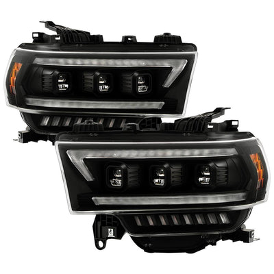 Black High Power LED Module ( Low Beam ) Equipped Headlights <br>19-22 Ram 2500 3500