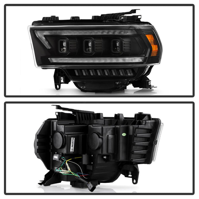 Black High Power LED Module ( Low Beam ) Equipped Headlights <br>19-22 Ram 2500 3500