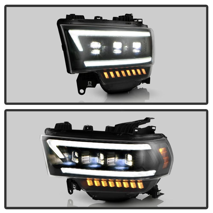 Black High Power LED Module ( Low Beam ) Equipped Headlights <br>19-22 Ram 2500 3500