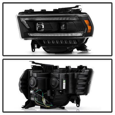 Sequential LED Turn Signal Lights Black Projector Headlights <br>19-22 Ram 2500 3500