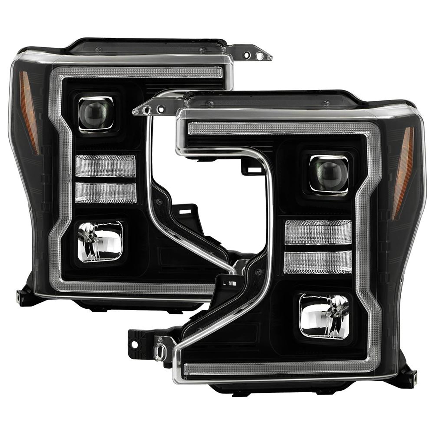 Sequential LED Turn Signal Lights Black Projector Headlights <br>20-22 Ford F-250 Super Duty F-350 Super Duty F-450 Super Duty