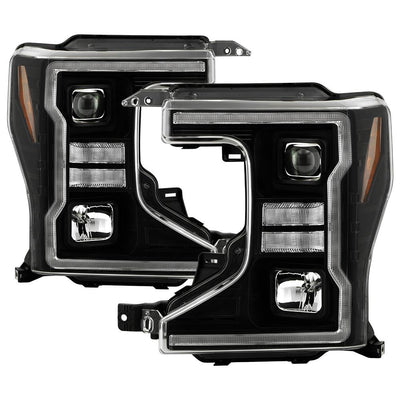 Sequential LED Turn Signal Lights Black Projector Headlights <br>20-22 Ford F-250 Super Duty F-350 Super Duty F-450 Super Duty