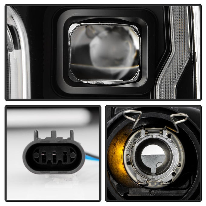 Sequential LED Turn Signal Lights Black Projector Headlights <br>20-22 Ford F-250 Super Duty F-350 Super Duty F-450 Super Duty