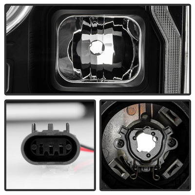 Sequential LED Turn Signal Lights Black Projector Headlights <br>20-22 Ford F-250 Super Duty F-350 Super Duty F-450 Super Duty