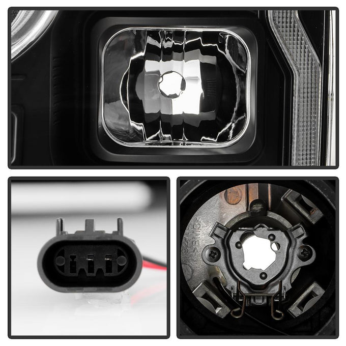 Sequential LED Turn Signal Lights Black Projector Headlights <br>20-22 Ford F-250 Super Duty F-350 Super Duty F-450 Super Duty