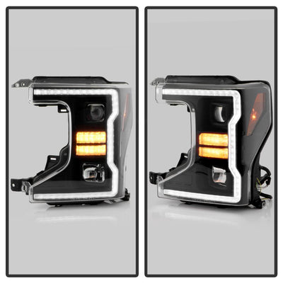 Sequential LED Turn Signal Lights Black Projector Headlights <br>20-22 Ford F-250 Super Duty F-350 Super Duty F-450 Super Duty