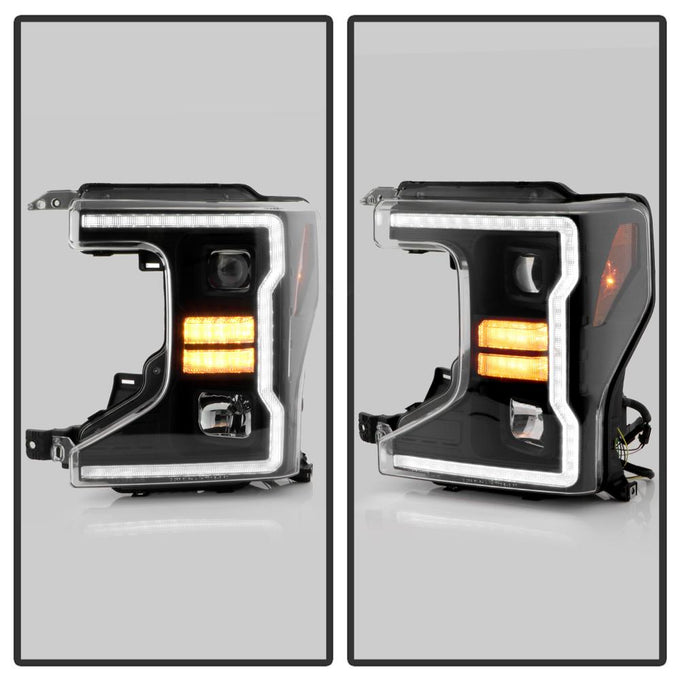Sequential LED Turn Signal Lights Black Projector Headlights <br>20-22 Ford F-250 Super Duty F-350 Super Duty F-450 Super Duty