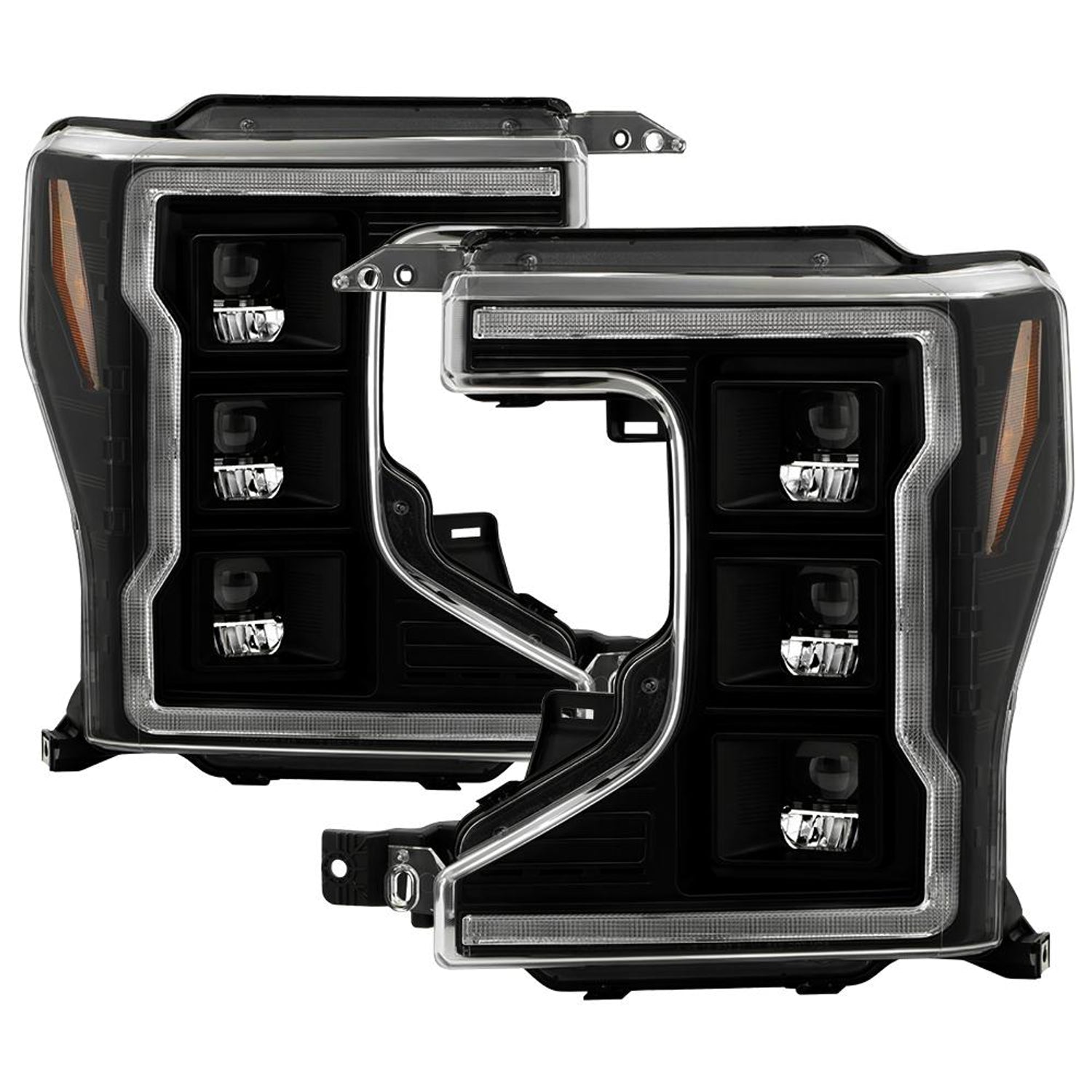 Black High Power LED Module ( Low Beam ) Equipped Headlights <br>20-22 Ford F-250 Super Duty F-350 Super Duty F-450 Super Duty
