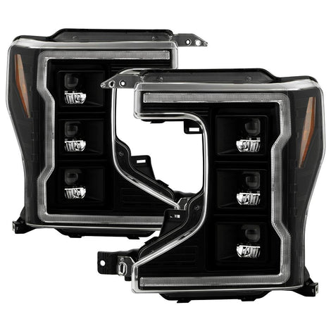 Black High Power LED Module ( Low Beam ) Equipped Headlights <br>20-22 Ford F-250 Super Duty F-350 Super Duty F-450 Super Duty