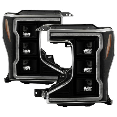 Black High Power LED Module ( Low Beam ) Equipped Headlights <br>20-22 Ford F-250 Super Duty F-350 Super Duty F-450 Super Duty