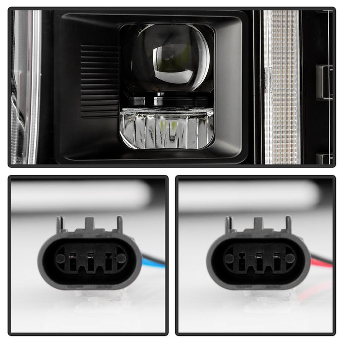 Black High Power LED Module ( Low Beam ) Equipped Headlights <br>20-22 Ford F-250 Super Duty F-350 Super Duty F-450 Super Duty