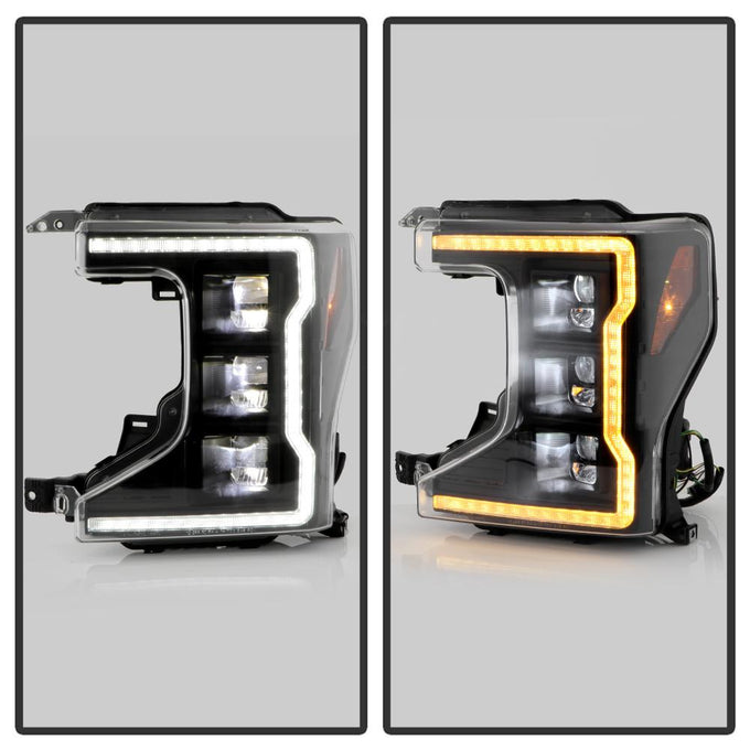 Black High Power LED Module ( Low Beam ) Equipped Headlights <br>20-22 Ford F-250 Super Duty F-350 Super Duty F-450 Super Duty