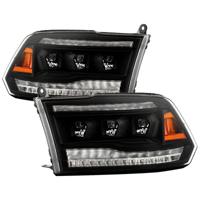 Version 2 Black High Power LED Module ( Low Beam ) Equipped Headlights <br>09-18 Ram 1500 2500 3500