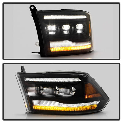 Version 2 Black High Power LED Module ( Low Beam ) Equipped Headlights <br>09-18 Ram 1500 2500 3500