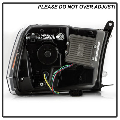 Black High Power LED Module (High Beam And Low Beam) Equipped Headlights <br>13-18 Ram 1500
