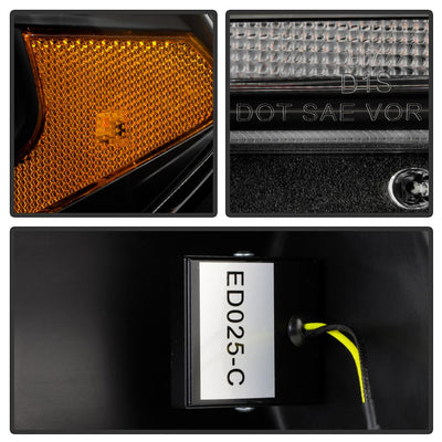 Sequential LED Turn Signal Lights Black Projector Headlights <br>11-13 Dodge Durango