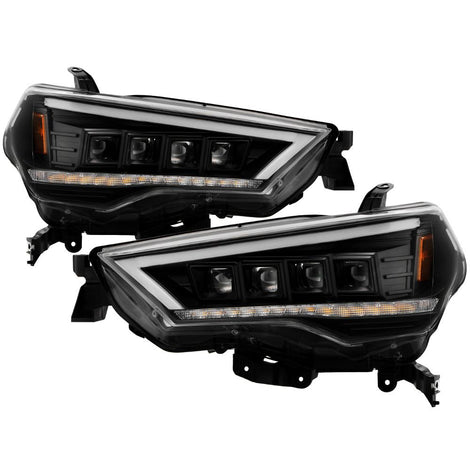 Black High Power LED Module (High Beam And Low Beam) Equipped Headlights <br>14-20 Toyota 4Runner