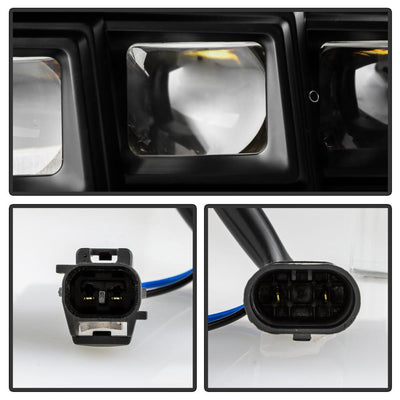 Black High Power LED Module (High Beam And Low Beam) Equipped Headlights <br>14-20 Toyota 4Runner