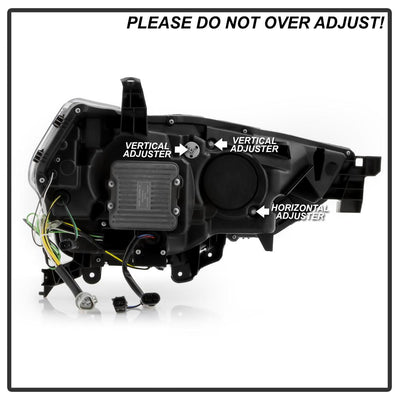 Black High Power LED Module (High Beam And Low Beam) Equipped Headlights <br>14-20 Toyota 4Runner